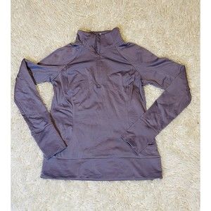 Apana Yoga Pullover Half Zip Fleece Lined Thumb Hole Jacket Women Size S